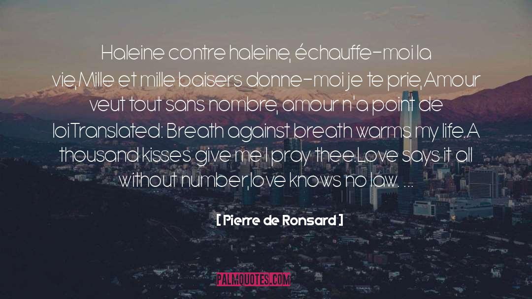 French Love quotes by Pierre De Ronsard