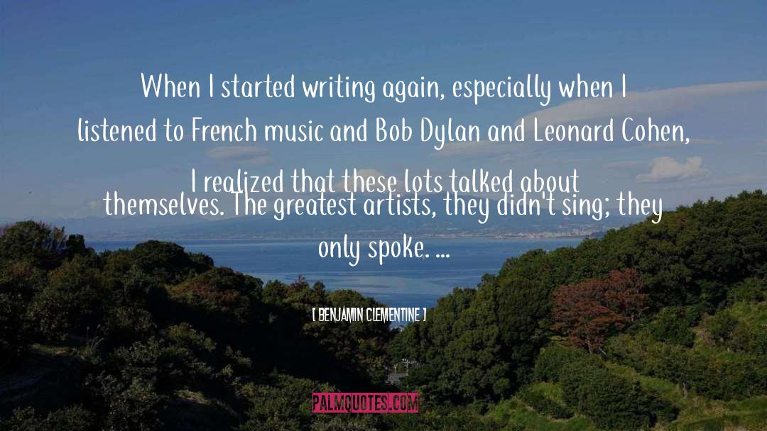 French Music quotes by Benjamin Clementine