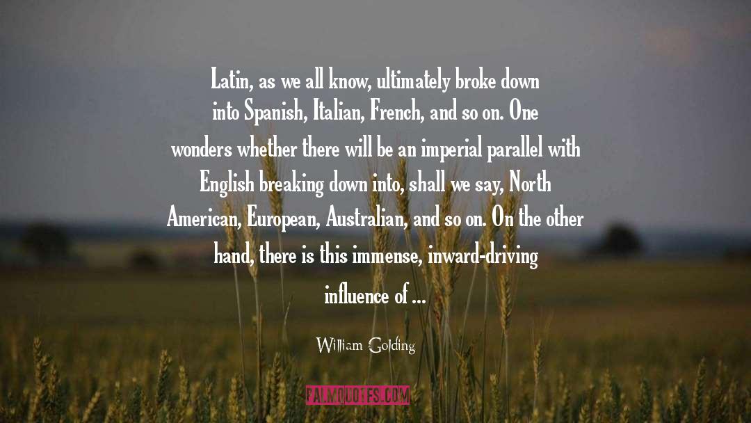 French North Africa quotes by William Golding