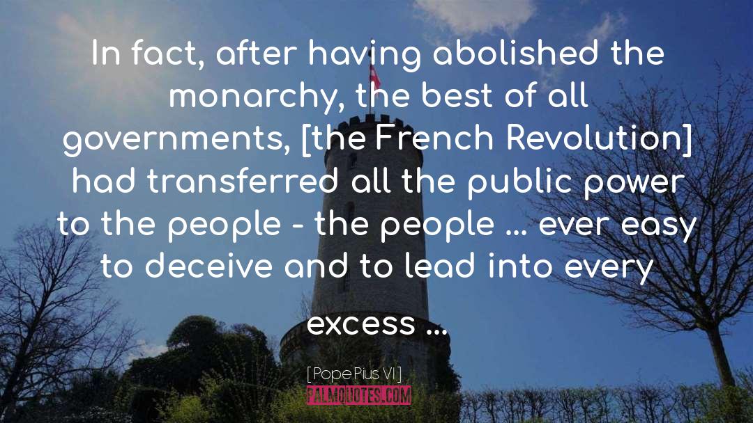 French Revolution quotes by Pope Pius VI