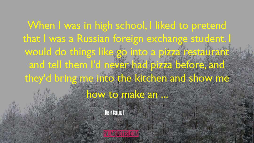 Freshman In High School quotes by Misha Collins