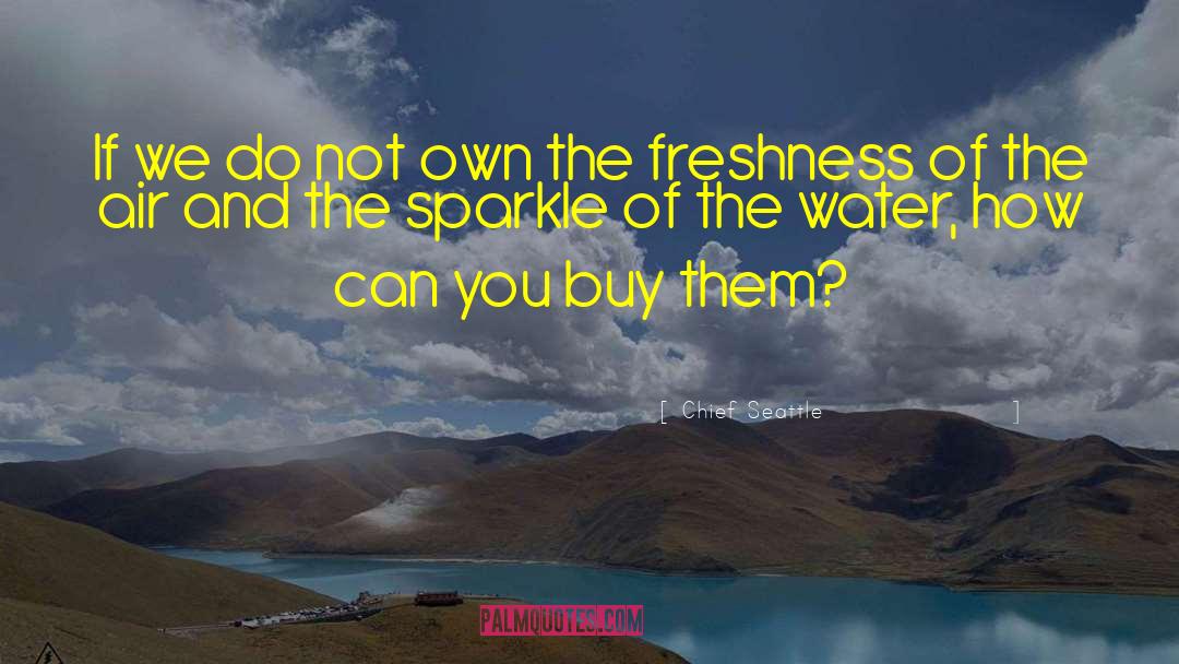 Freshness quotes by Chief Seattle