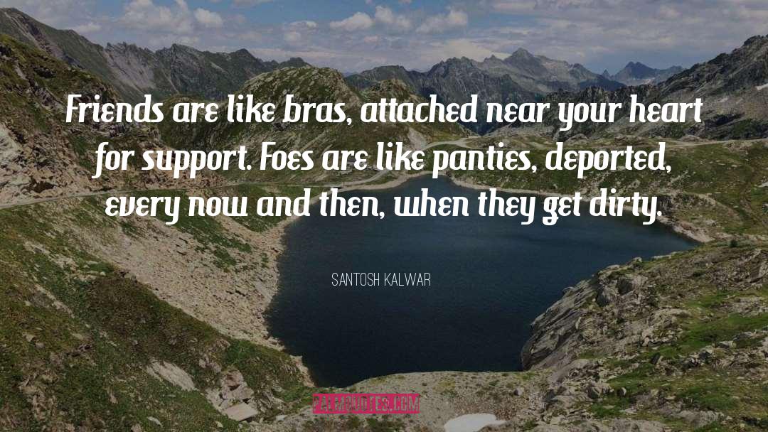 Friends Bras quotes by Santosh Kalwar