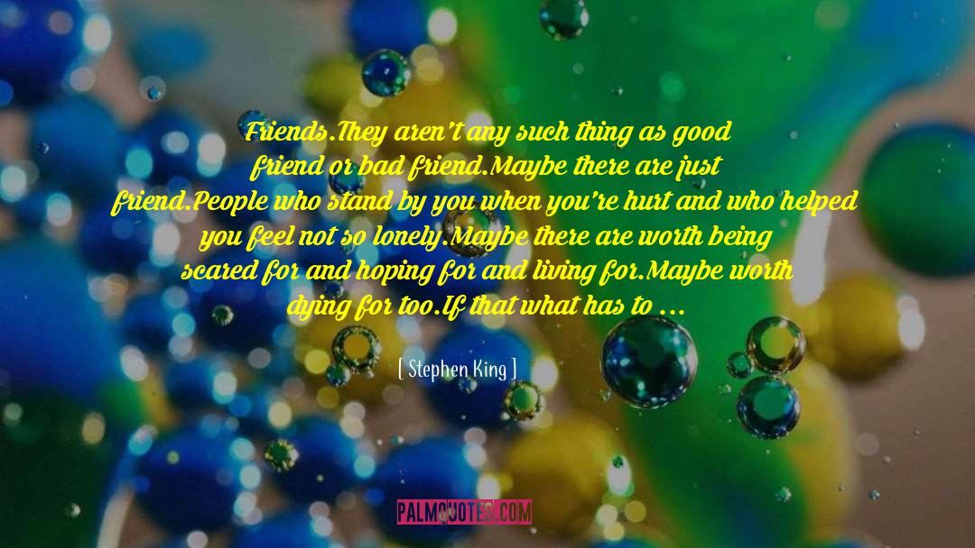 Friends Not Being Nice quotes by Stephen King