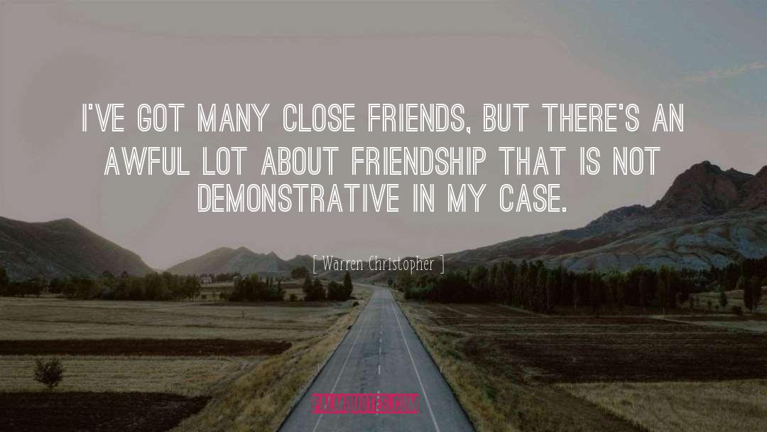 Friendship Lost quotes by Warren Christopher