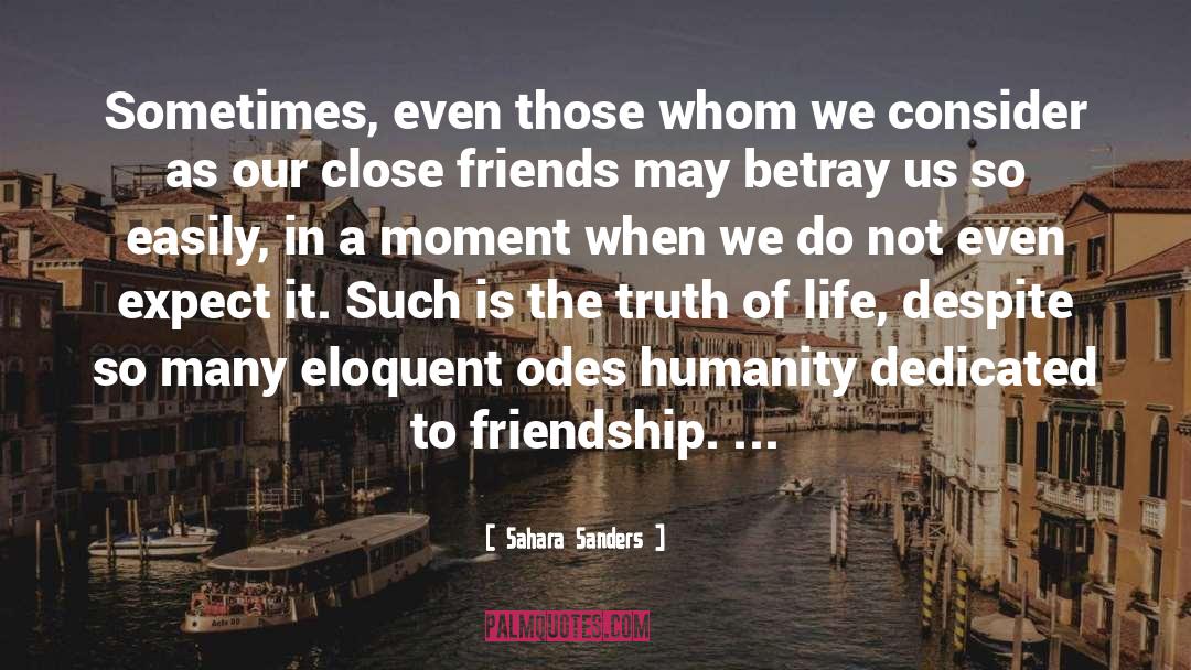 Friendship Tolerance quotes by Sahara Sanders