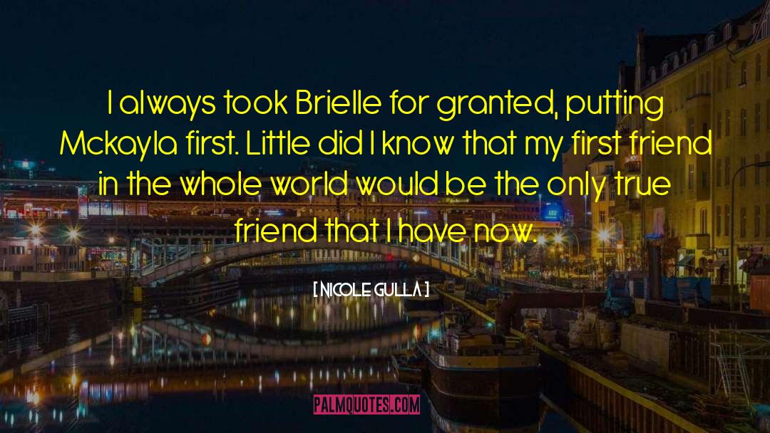 Friendship True And Loyal quotes by Nicole Gulla