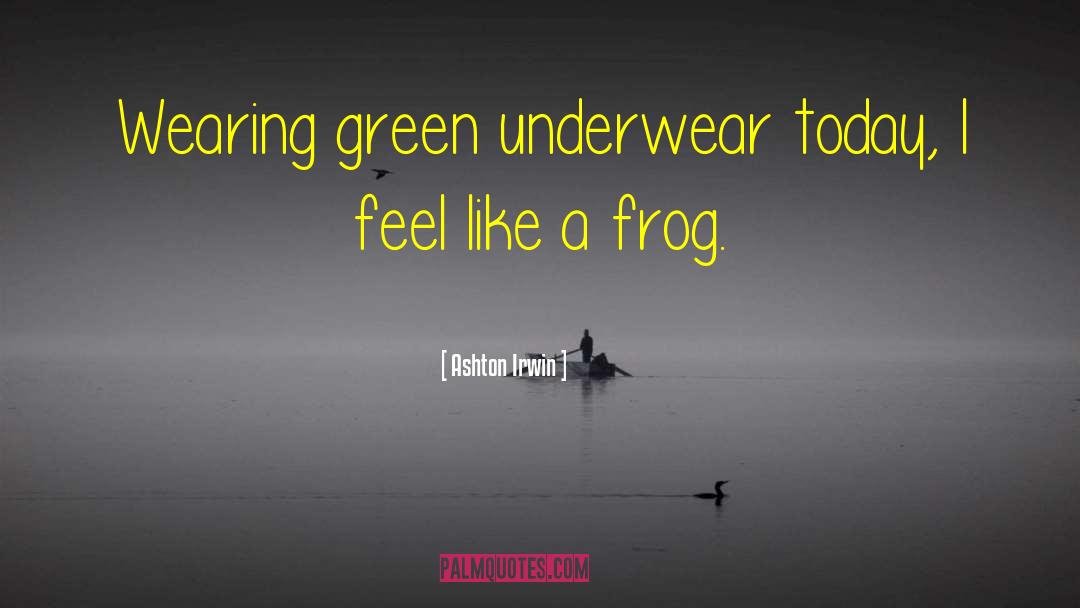 Frogs quotes by Ashton Irwin