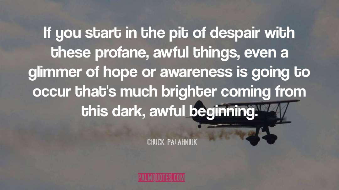 From The Dark To The Dawn quotes by Chuck Palahniuk