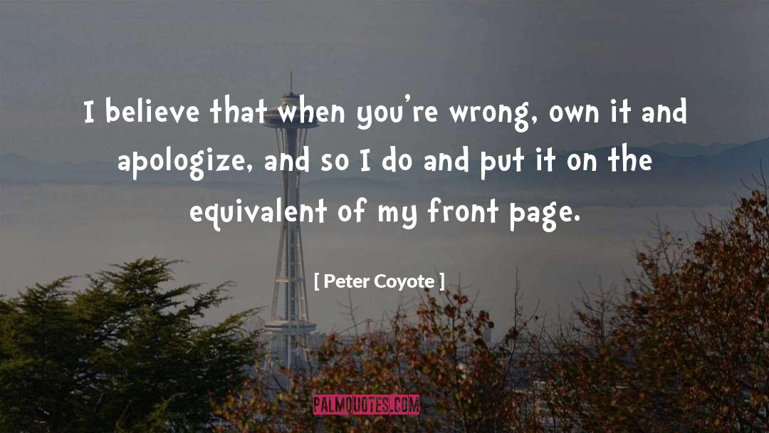 Front Page quotes by Peter Coyote