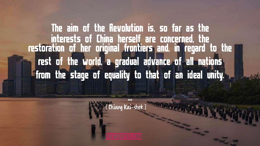 Frontiers quotes by Chiang Kai-shek