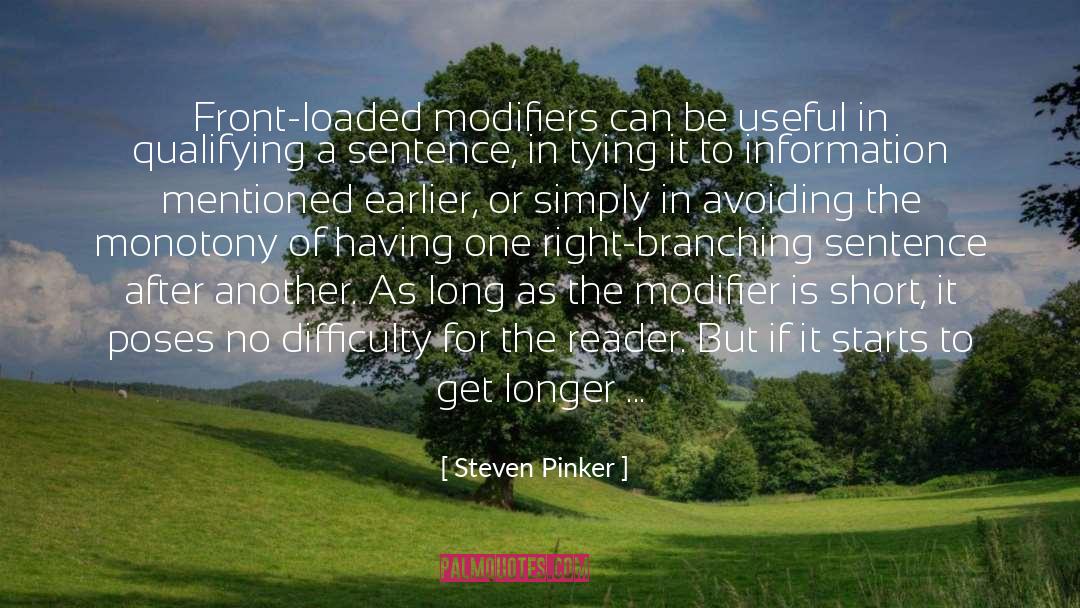 Frowzy Sentence quotes by Steven Pinker