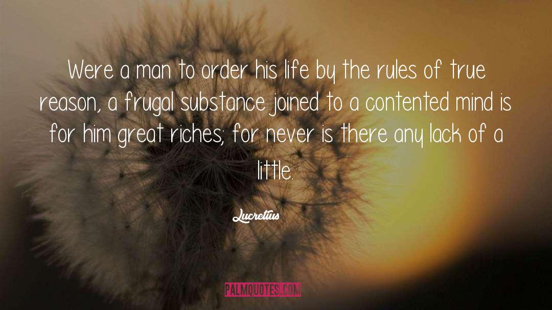 Frugal quotes by Lucretius