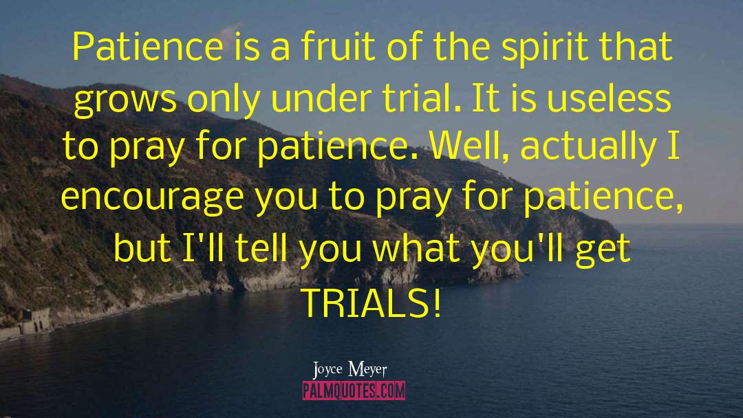 Fruit Of The Spirit quotes by Joyce Meyer