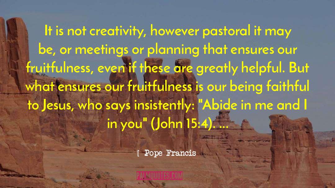 Fruitfulness quotes by Pope Francis