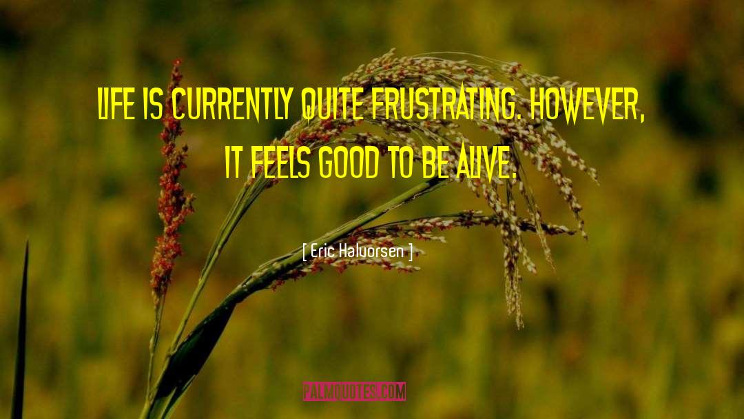 Frustrating quotes by Eric Halvorsen