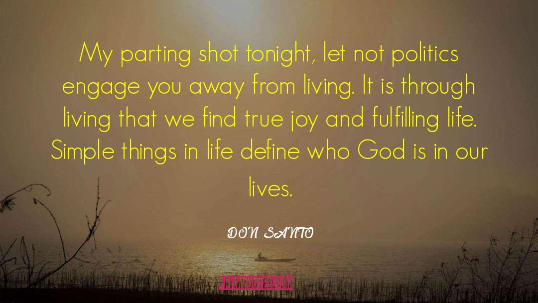 Fulfilling Life quotes by DON SANTO