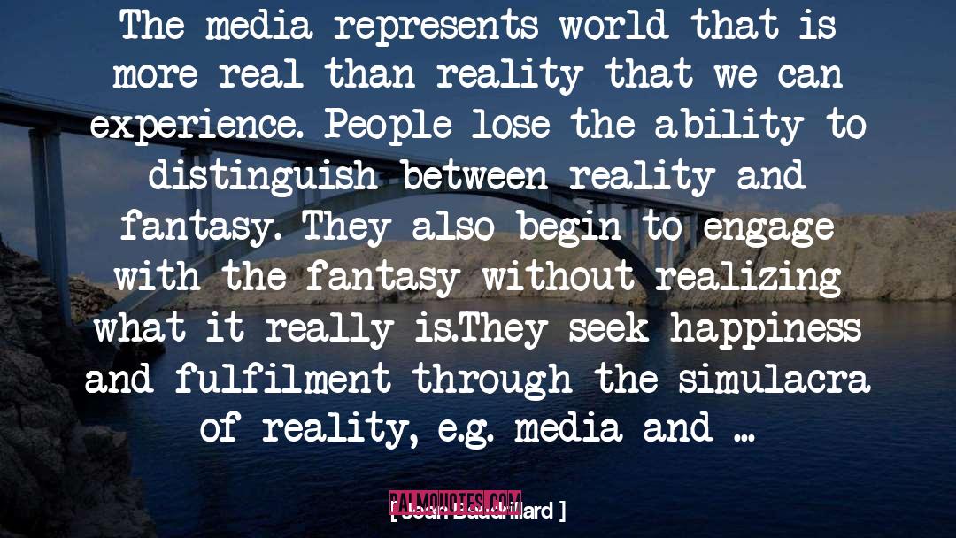 Fulfilment quotes by Jean Baudrillard