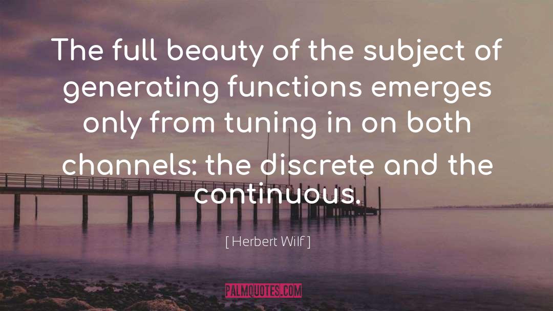 Full Beauty quotes by Herbert Wilf