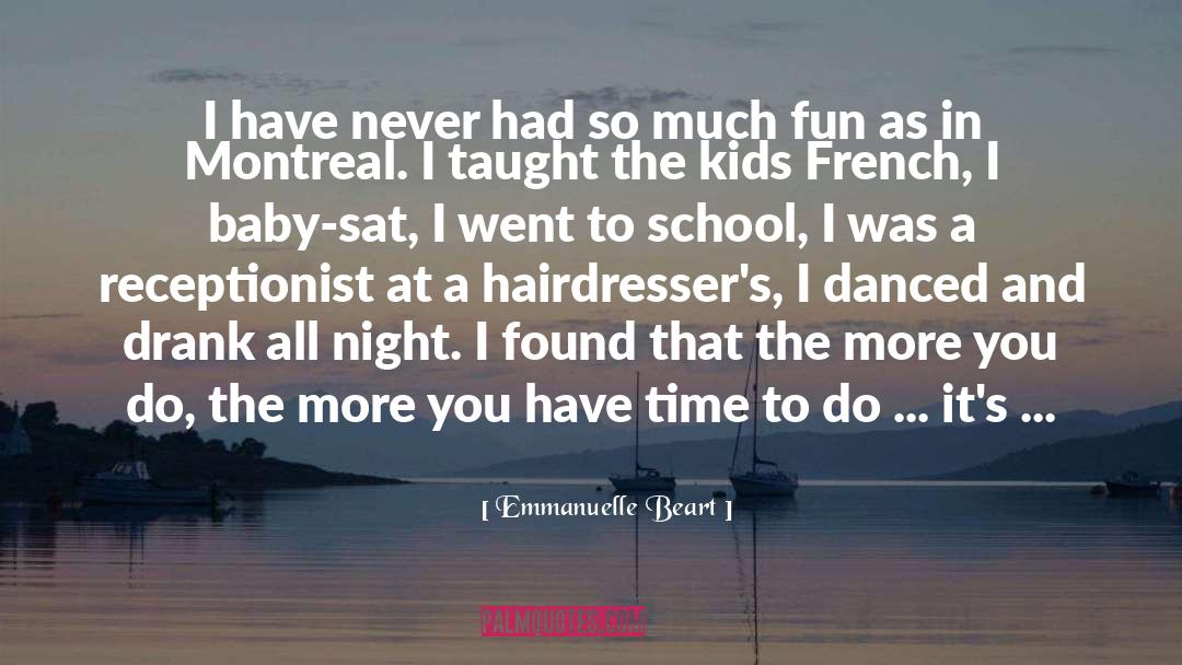 Fun Night quotes by Emmanuelle Beart