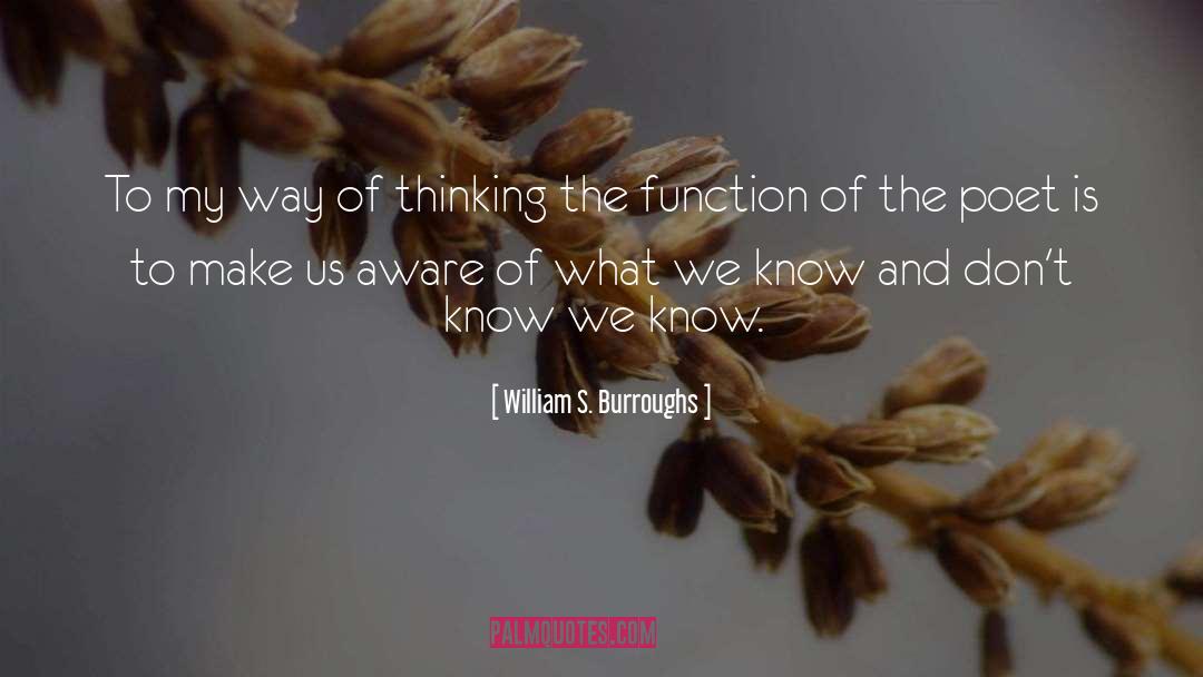 Function Of The Poet quotes by William S. Burroughs