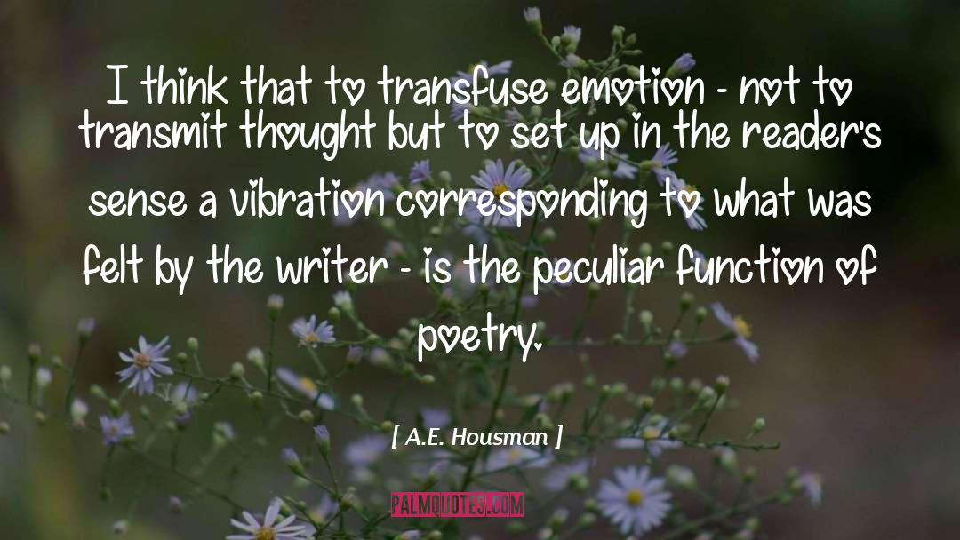 Function Of The Poet quotes by A.E. Housman