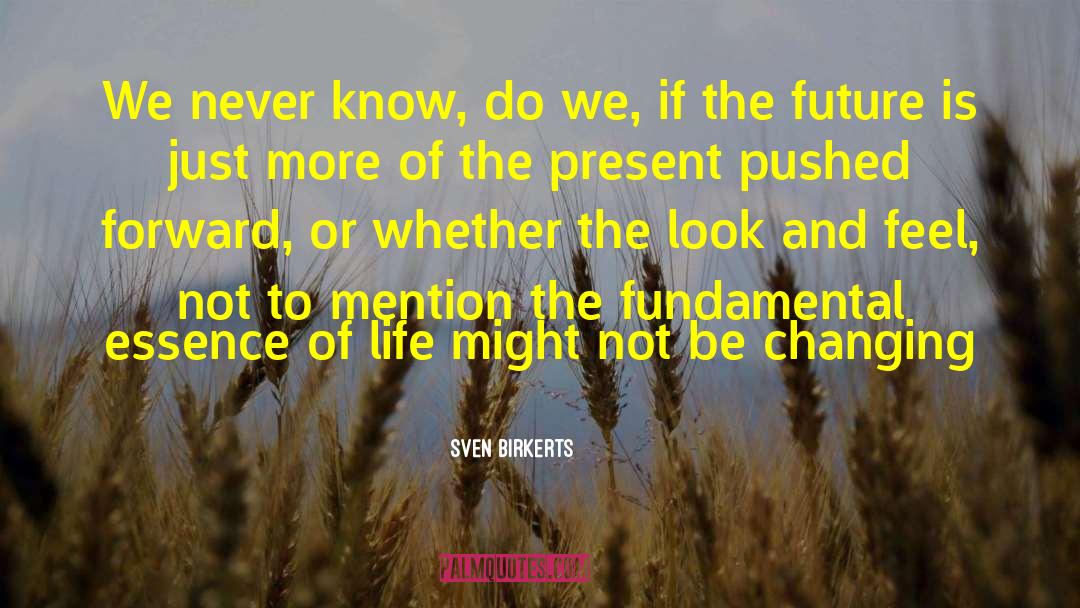 Fundamental Essence quotes by Sven Birkerts