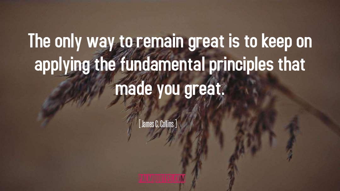 Fundamental Principles quotes by James C. Collins