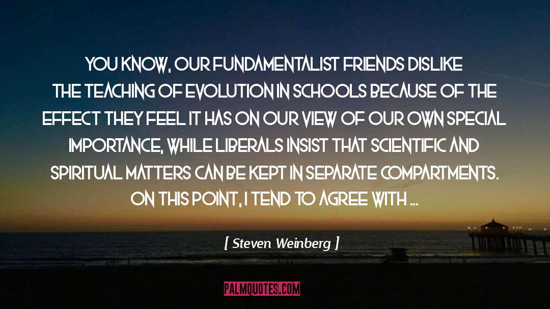 Fundamentalists quotes by Steven Weinberg