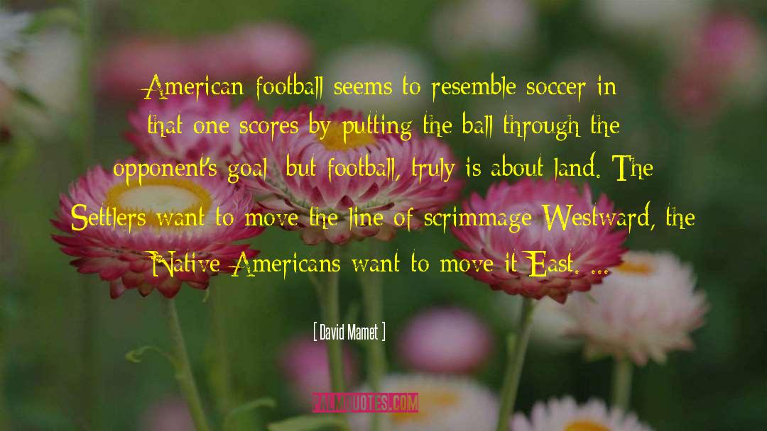 Funny American Football quotes by David Mamet