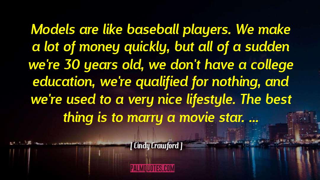 Funny Baseball quotes by Cindy Crawford