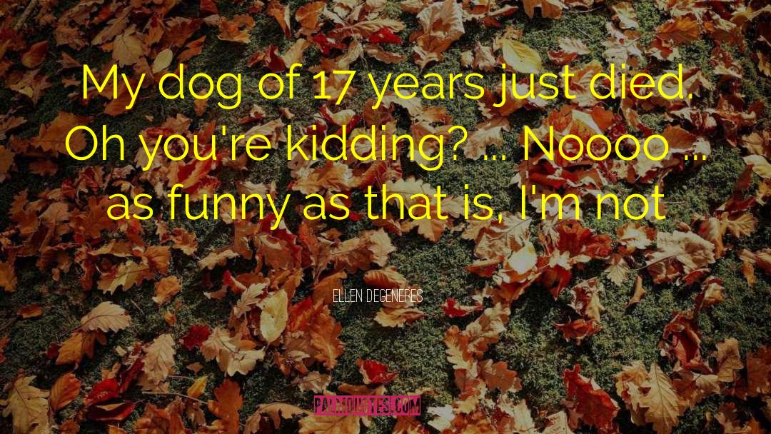 Funny Dog quotes by Ellen DeGeneres