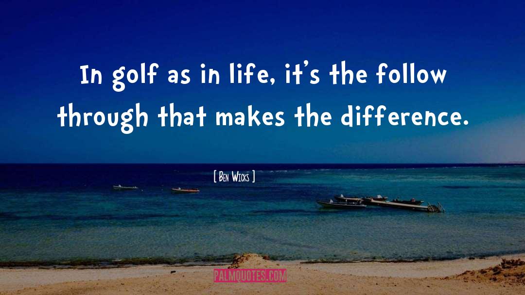 Funny Golf quotes by Ben Wicks