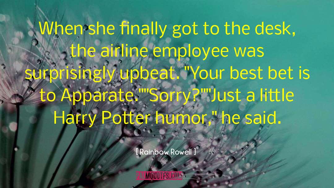 Funny Harry Potter quotes by Rainbow Rowell