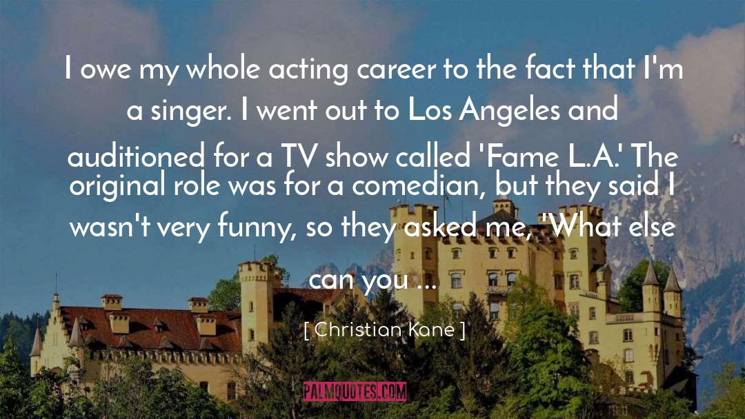 Funny Joke quotes by Christian Kane