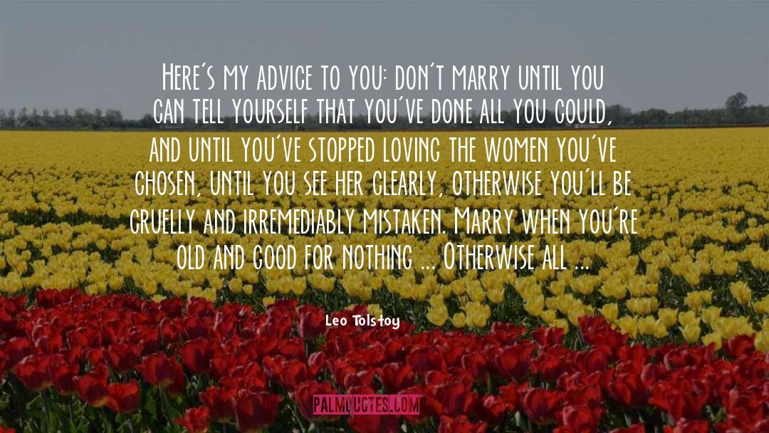 Funny Marriage Advice quotes by Leo Tolstoy