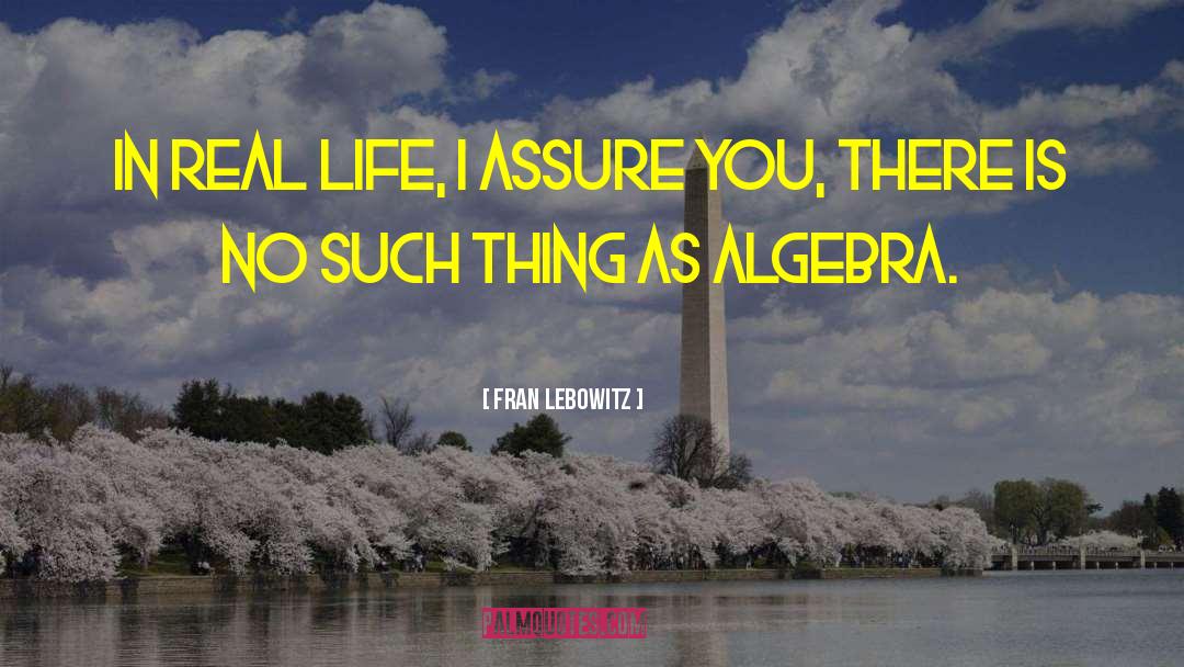 Funny Mathematics quotes by Fran Lebowitz