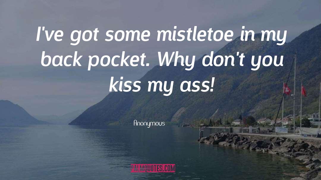 Funny Mistletoe quotes by Anonymous