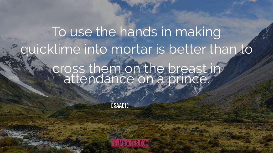 Funny Mortar Board quotes by Saadi