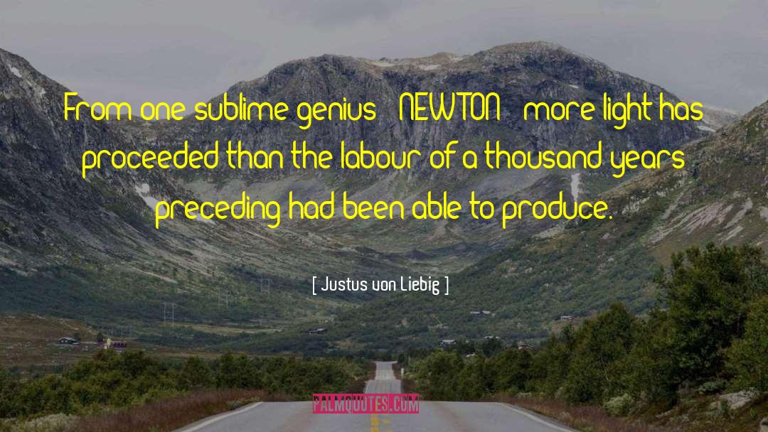 Funny Newton quotes by Justus Von Liebig