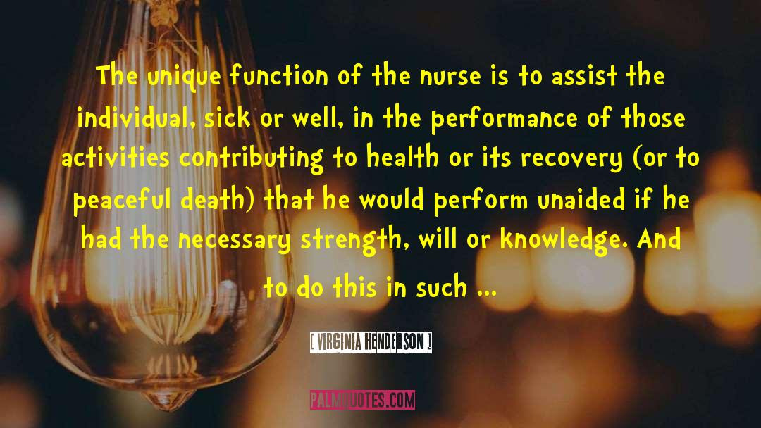Funny Nurse quotes by Virginia Henderson
