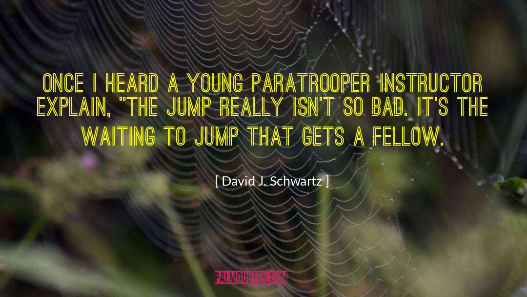 Funny Paratrooper quotes by David J. Schwartz