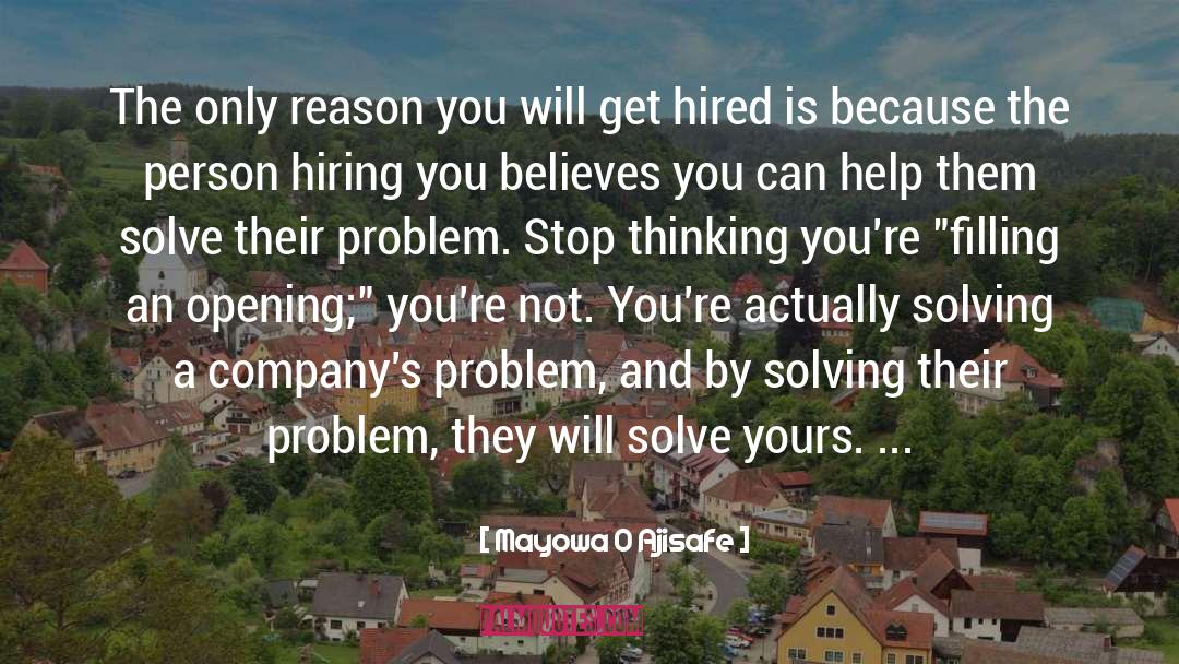 Funny Problem Solving quotes by Mayowa O Ajisafe