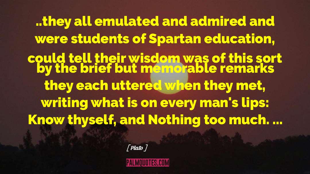 Funny Spartan quotes by Plato