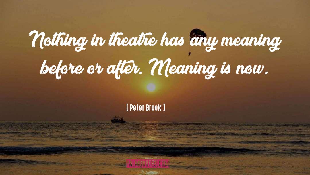Funny Theatre Techie quotes by Peter Brook