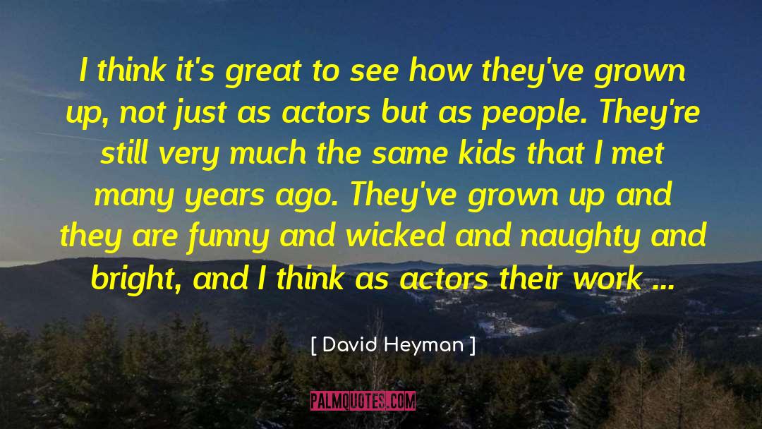 Funny Work quotes by David Heyman