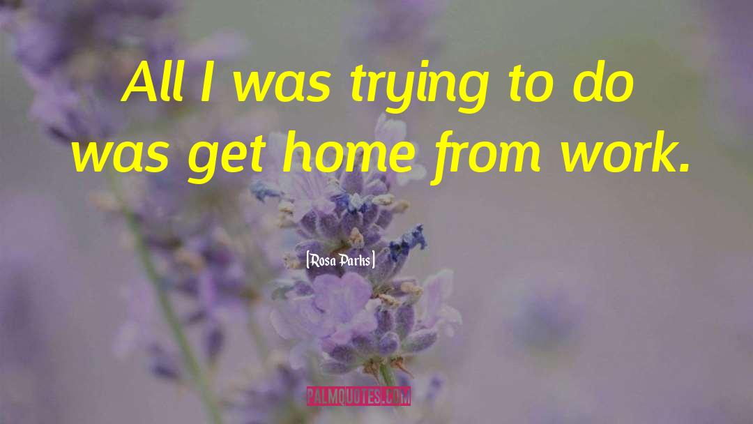 Funny Work quotes by Rosa Parks