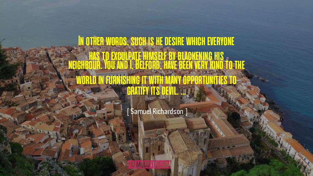 Furnishing quotes by Samuel Richardson