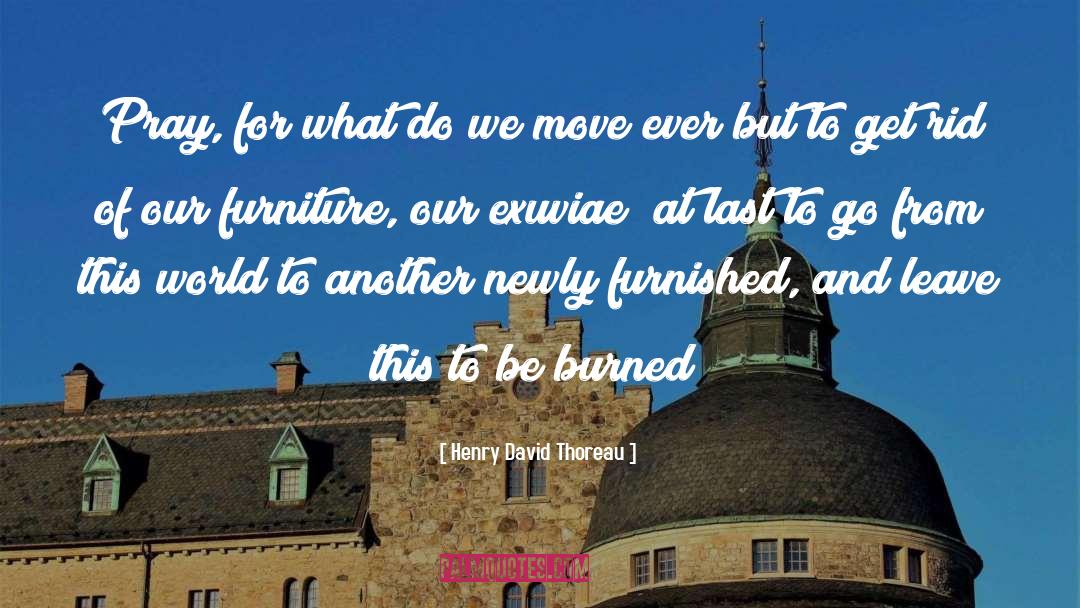 Furniture quotes by Henry David Thoreau