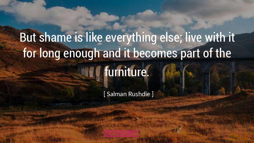Furniture quotes by Salman Rushdie